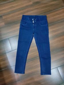 High Waisted Blue Denim Jeans