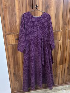 Vibrant Purple Bandhani Print Kurta