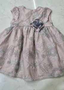 peach color baby dress