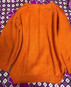 Cozy Orange Knit Sweater