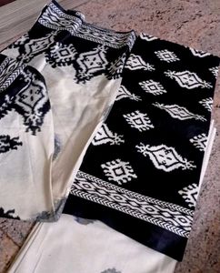 Branded Pure cotton.🖤🤍 Suit material
