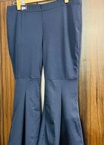 Stylish Navy Blue Flared Pants