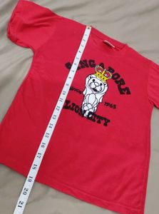 Red Top With Lion City Print For Girls❤