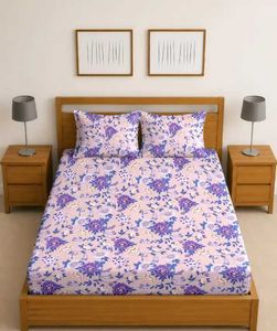 Floral Print Bedsheet Set with 2 pillow cover