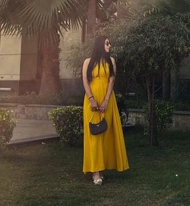 Elegant Yellow Maxi Dress