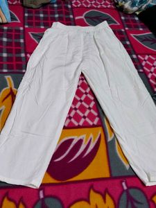 White New Plazo One Time Used