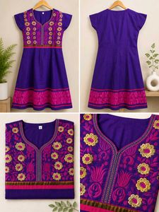 Vibrant Purple Embroidered Kurta