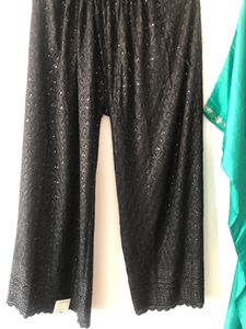 🌸PRICE DROP 🌸Black Sequence Work Plazo