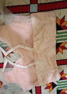 Elegant Peach Net Saree