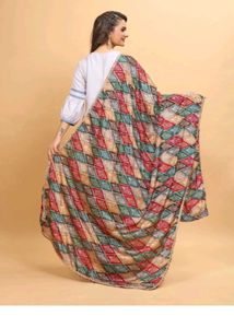 Vibrant Geometric Print Dupatta