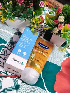 The Derma Co Face Wash and sunscreen combo