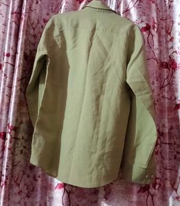 Boys Casual Olive Green Shirt