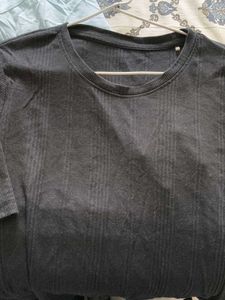Ribbed Black T-Shirt