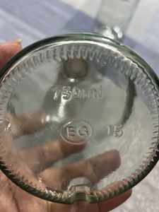 Clear Glass Bottle with Orange Cap(4 bottles)