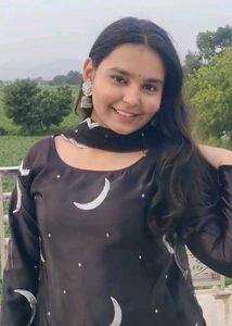 Stylish Black Kurta Set with Moon Motifs