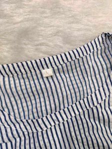 Striped "Merci Cher" Top