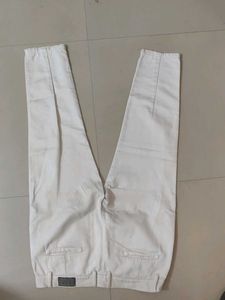 Stylish White Casual Trousers