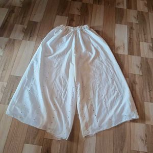 White kurta set + free orange heavy duppatta