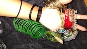 bangles combo multi colour festive green red golde