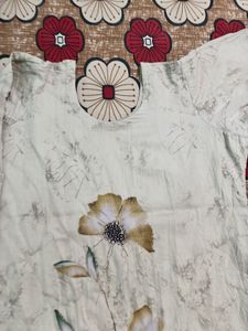 Elegant Floral Print Kurta Set