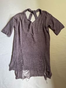 Distressed Knit Top