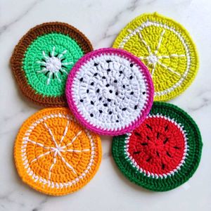 Any 2 Handmade Fruit Coasters Set