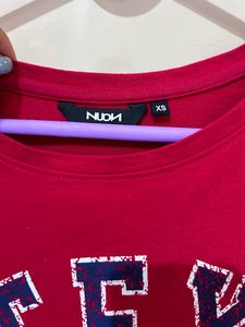 Red 3/4th Sleeves Tee