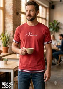 Men's Red "Man" Graphic T-Shirt