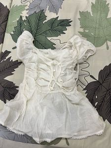 Chic White Puff Sleeve Top