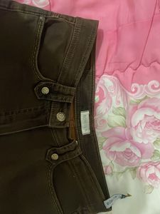 Brown Bootcut Trousers