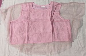 ✨Women Pink Net Crop Top✨