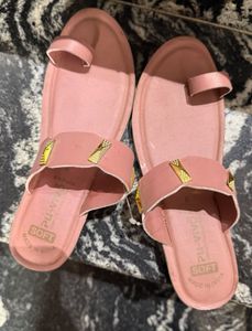 Stylish Pink Toe Ring flats