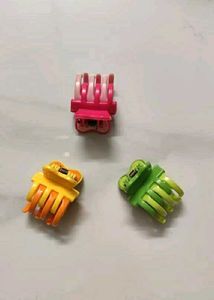 Set of 3 Colorful Hair Claw Clips