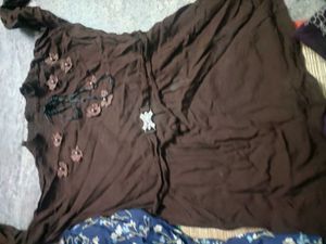 2 Girls Tops - Floral &amp; Brown