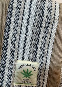 Himalayan hemp white cream Striped travel Backpack