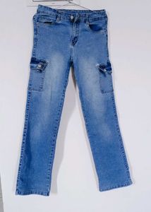 Blue Cargo Jeans 🌈