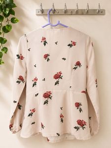 Floral Print V-Neck Top