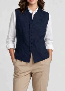 Classic Blue Textured Vest