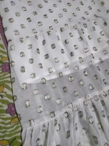 Sparkling White Ethnic Skirt