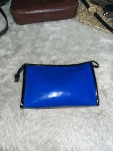 Vibrant Blue Cosmetic Pouch