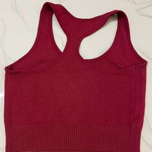 Ribbed Racerback Sports Bra