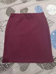 Burgundy Pencil Skirt