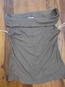 Stylish Ribbed Off-Shoulder Top
