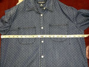 TEENIE WEENIE Blue Denim Shirt with Subtle Pattern