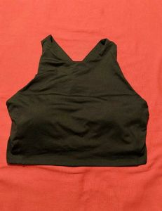 Black Sports Bra with Criss-Cross Back