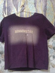 Sparkly Purple T-Shirt with Unique Print