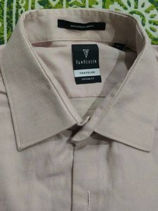 Men's Custom Fit Light beige  Shirt