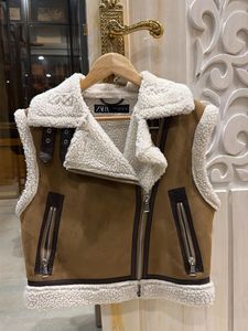 double faced cropped waistcoat