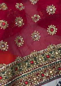 Red Vintage Heavy Saree