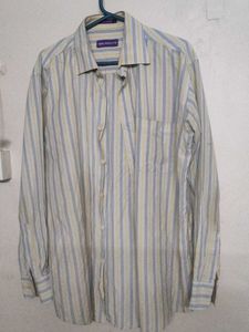 Men's Striped Button-Up Shirt